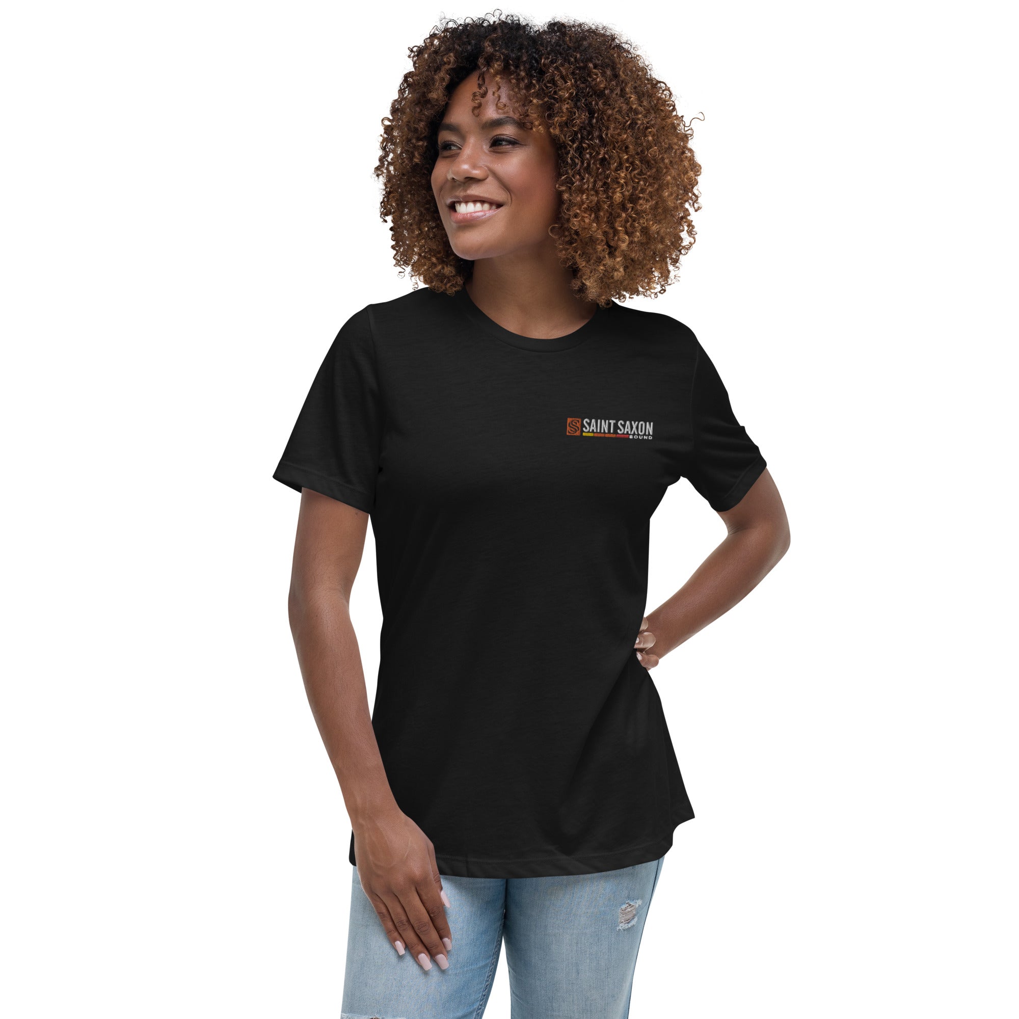 Women's Embroidered Relaxed T-Shirt | saint-saxon-sound